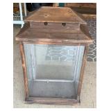 Large Wooden/Glass Lantern-Door Opens
