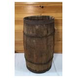 Vtg Wooden Nail Keg Barrel 18 Inches Tall