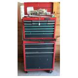 Double Decker Metal HuskyToolbox w/ Tools