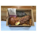 Wooden Crate of Artificial Bread Decor