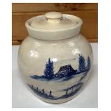 Vtg Paul Storie Stoneware Canister-9.5 Inches Tall