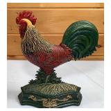 Amazing Large Cast Iron Rooster Door Stop