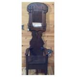 Gorgeous Antique Dark Wood Hallseat-24x70 Inches