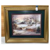 Pretty Winter Scene Print-24x20 Inches