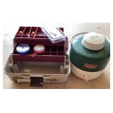 Vtg Coleman Drink Cooler/Fishing Tackle Box