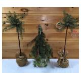 3 Pc Pine Tree Decor