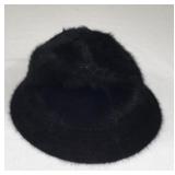Beautiful Black Angora-Blend Bucket Hat