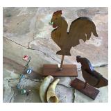 Horns/Wooden Chickens/Bird Decor