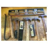 Contents of Drawer-Hammers/Levels/Etc