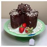 Jadeite Cake Stand w/Decor