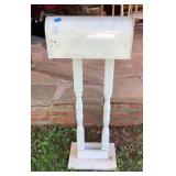 Metal Mailbox on Wooden Stand
