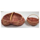 2 Beautiful Hand Woven Baskets