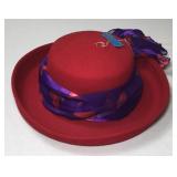 Women's Betmar Red Hat Society Wool Hat