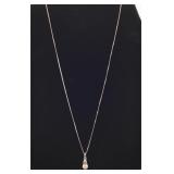 17 Inch Sterling Silver Cultured Pearl Necklace