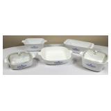 6 Pc Vtg Corning Ware Blue Cornflower