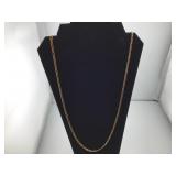 28 Inch Gold Plated Sterling Link Chain