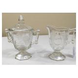 Vtg Jeanette Glass 'Baltimore Pear' Cream/Sugar
