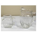 Vtg Federal Glass Starburst Pitchers