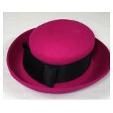 Stunning Fuchsia/Magenta Wool Felt Bumper Hat