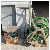 Hose/Reel and Misc Garden Tools