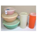 Trio of Vintage Tupperware Bowls w/Lids & Pitchers