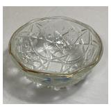 Very Pretty Glass Bowl w/ Gold-Tone Rim
