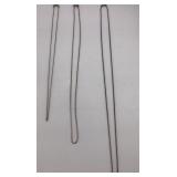 Trio of Sterling Silver Necklaces-18,20,24 inches
