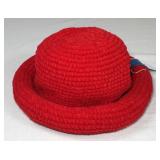 Arlin Red Bucket Hat w/Foldable Brim