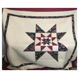 Stunning Christmas Star Handmade Quilt