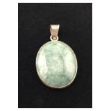 Amazing Sterling Silver Jade Pendant