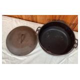 Vtg Cast Iron No 10 Bean Pot w/ Lid