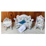 Vtg Miniature Porcelain Furniture-Occupied Japan