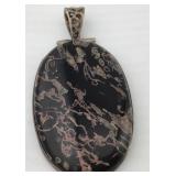 Beautiful Sterling Silver/ Polished Stone Pendant
