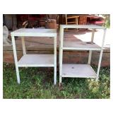 Pair of Small Metal Shelves-