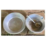 Large Aluminum Bowls/Ladle