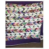 Amazing 'Pioneer Braid w/Morning Glories' Quilt