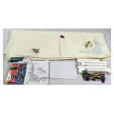 Tablecloth in Progress-w/ Supplies