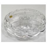 Pretty Block Crystal Pedestal Cake Stand-11 Inches