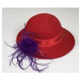 Red Vintage Bollman & Co. Bowler Hat