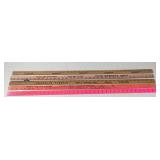 5 Vtg Advertising Yard Sticks