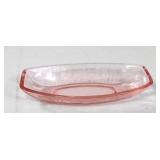 Vtg Heisey Glass Flamingo Pink Dish