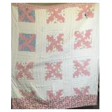 Vtg Hand Sewn Quilt Patchwork Quilt