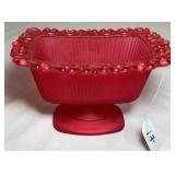 Stunning Frosty Cherry Indiana Glass