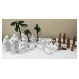 Set of Humco Porcelain Nativity Figures