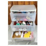3 Drawer Storage Bin w/ Craft Supplies
