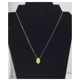 Sterling Silver Lemon Quartz-18 Inch