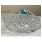 Beautiful Oval Cut Crystal Bowl