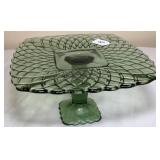 Stunning Green Glass Cake Stand