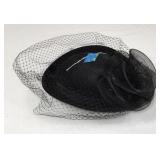 Women's Vintage Black Wool Fascinator Hat