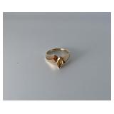 10K Gold Size 7 Marquis Cut Citrine Ring